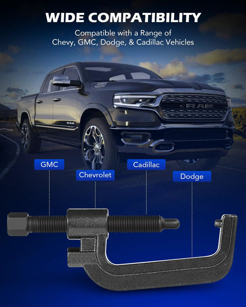 Heavy Duty Torsion Bar Removal Tool With Quick Change Torsion Keys For Fast Suspension Upgrades on truck background