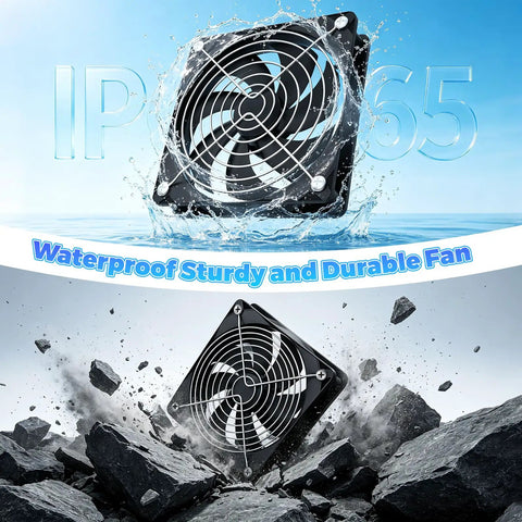Solar Powered Coop Fan Kit With 15W Panel Keeps Your Coop Cool, Dual Four Point Seven Inch By Four Point Seven Inch IP65 Waterproof Fans, Outdoor Ventilation For Chicken Coops Greenhouses Sheds Dog Houses And Pet Enclosures