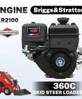 Briggs & Stratton engine with compact skid steer loader and gas engine for digging, landscaping, and small construction projects