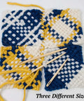 Three Different Sized Nalbinding Needle Set For Knitting And Crochet Large Wooden Bamboo Yarn Needles For Weaving Stitching.