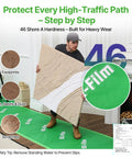 Heavy Duty Floor Protector For Construction And DIY, 39x100 Inch Waterproof Carpet Shield demonstration, man holding shield