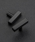 10 Pack Black Square Bar Cabinet Knobs 2 Inch Matte Black Single Hole Kitchen Cabinet Pulls Durable Stainless Steel Hardware