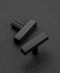 30 Pack Black Square Cabinet Knobs And Pulls 2 Inch Matte Black Single Hole Kitchen Cabinet Handles on black surface