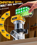 Cordless Wood Router Tool With 800W Brushless Motor Up To 30,000 RPM compatible with DeWalt 20V battery, no battery included