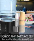 Two Seat Cup Dispenser Wall Mount For Two To Sixteen Ounce Paper And Plastic Cups Adhesive Cup Holder For Water Coolers