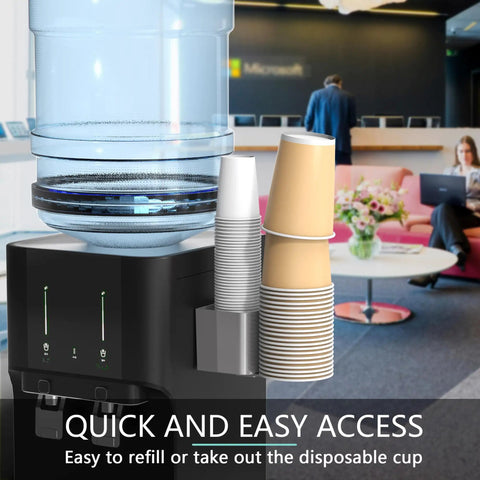Two Seat Cup Dispenser Wall Mount For Two To Sixteen Ounce Paper And Plastic Cups Adhesive Cup Holder For Water Coolers