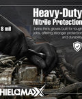 Black Nitrile Work Gloves Deliver Badass Heavy Duty Protection With A Raised Diamond Pattern For Sick Non Slip Grip Perfect For Auto Repair plumbing