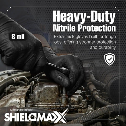 Black Nitrile Work Gloves Deliver Badass Heavy Duty Protection With A Raised Diamond Pattern For Sick Non Slip Grip Perfect For Auto Repair plumbing