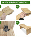 Steps to fold Bamboo Toilet Stool for Adults Non Slip Foldable Portable Poop Stool for Bathroom Easy Pooping Relief Ergonomic Elevation
