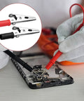 Dope 40 Pc Metal Alligator Clips Electronic Test Clamps Red And Black Kit With Sturdy Plastic Handles For Heavy Duty Battery Testing And Circuit Checks, red and black clips on phone board