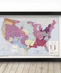 Native American Tribes Map 23 By 34 Inches Unframed With Languages And Cultures For Classroom Decor Geography Wall Art