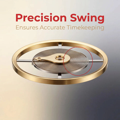 Watch Balance Wheel Alloy Full Swing Movement Part For Repairs 8205 Gear Hairspring Golden Finish