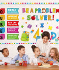 Children in classroom with Be A Problem Solver Math Bulletin Board Cutouts Colorful Classroom Decor For Back To School First Day Wall