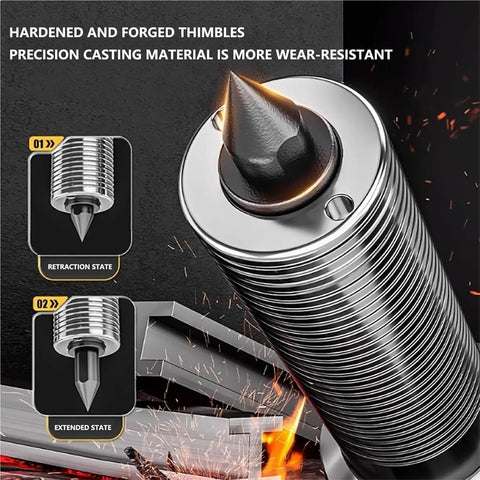 Hardened and forged tip from Beefy Heavy Duty Gear Puller Kit with Hydraulic Power for Bearings and Gears, 50 Ton Capacity