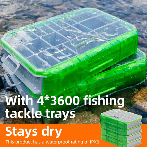 Fishing Tackle Backpack With 4 3600 Tackle Boxes Rod Holder And 43L Waterproof Large Gear Bag Detachable Waist Pack Outdoor Storage