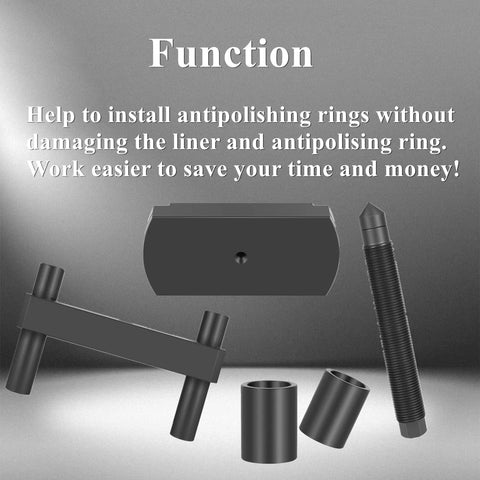 Pro Grade Upgraded Cylinder Liner Press Installer Tool For Cummins ISX X15 Engines, Flat Top And Grooved Top Liner Compatible, Replaces 3164606 And 3162461, Heavy Duty Liner Installer, Beefed Up For Max Durability, black steel tool parts