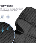 Diamond Quilted Dressage Saddle Pad With Four Pockets And Foam Inserts, Customizable Cushioning, moisture-wicking material