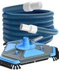 Pro Grade Heavy Duty Pool Vacuum Head And Hose Set With 360 Degree Swivel Cuff 1.5 Inch By 30 Foot Flexible Vacuum Hoses Weighted