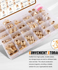 Dazakoot 111Pcs Hose Pipe Fitting Assortment Kit in convenient storage box with brass fittings including hex nipple and plugs.