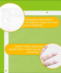 Close-up of Kid Safe Banister Guard Net For Baby And Pets 15ft Long 3ft High, showing hole design and durable fabric.