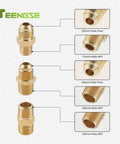 Three Eighths Inch Natural Gas Quick Connect Fittings Kit For Propane Grills And Patio Heaters, brass fittings diagram