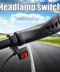 Handlebar Headlight On Off Push Button Switch For Motorcycles And Electric Bikes, Easy Fit Refitting Part attached to handlebar