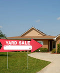 Red Arrow Yard Sale Signs With Stakes 16x5 Inches Double Sided Outdoor Estate Sale Signs For Business This Way Arrow Yard Signs