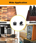 Heavy Duty Rock Solid Screw On Rubber Feet For Cutting Boards And Kitchen Setup Non Slip Table Leg Caps Stabilizer Bumpers Quick Fix Anti Slide 8 Screw Fit 100 Pack Smooth Surface on cutting board.