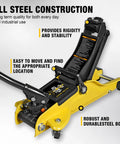 2.5 Ton Trolley Jack With Carrying Case Hydraulic Low Profile Floor Jack For Cars Lift With Single Piston Pump 5500 Lb Capacity Heavy Duty Steel Construction Easy Roll Casters