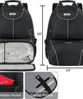 Insulated Lunch Backpack With Leakproof Cooler Compartment For Office Travel And College, Fits Up To 17.3 Inch Laptop, TSA Friendly