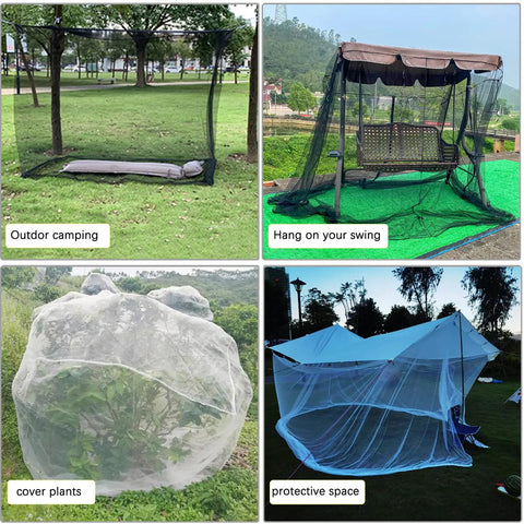 Black Bed Canopy With Mosquito Net For Full Queen And King Size Beds Indoor Or Outdoor Use Easy Access Four Openings