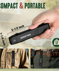 Rechargeable EDC Flat Flashlight 1200 Lumens With Magnetic Base UV And White Light Combo Waterproof LED Inspection Light