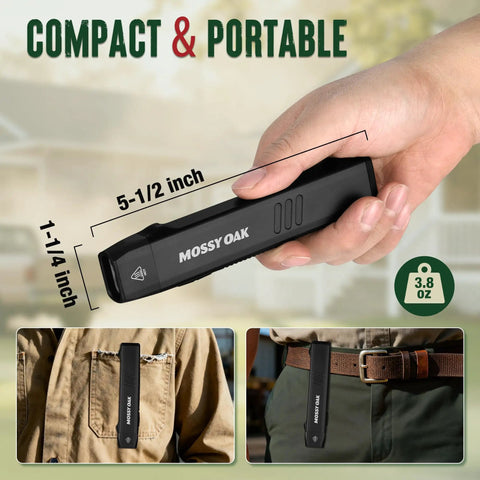 Rechargeable EDC Flat Flashlight 1200 Lumens With Magnetic Base UV And White Light Combo Waterproof LED Inspection Light