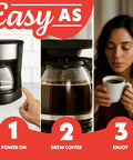 Five Cup Coffee Maker With One Touch Brew Pause And Serve Function Keeps Warm As You Sip Stainless Steel Accents