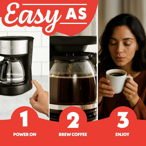 Five Cup Coffee Maker for Quick Brews & Sharing