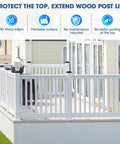 Deck with 4x4 Fence Post Caps Black Aluminum Cover Kit For 3.5x3.5 Posts, 4 Pack With 8 Screws, Easy Install Waterproof Deck Caps