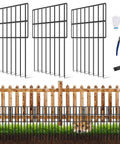 25 Pack No Dig Garden Animal Barrier Fence Kit 17 Inch High By 27 Ft Long Rustproof Metal Border With 1.5 Inch Spike Spacing Keeps Dogs From Digging Rabbits Out And Bottom Gaps Blocked For Outdoor Yards And Patios