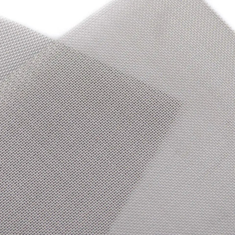 Close-up of Stainless Steel 50 Mesh Micron True Filtration Screen 3.94 X 3.94 Inch Fine Wire Filter Pack Of 3 Built Tough 304.