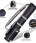 Ultra Lightweight Golf Carry Bag For Travel And Weekend Rounds Fits 3 To 9 Clubs Foldable Sunday Style Bag with features diagram