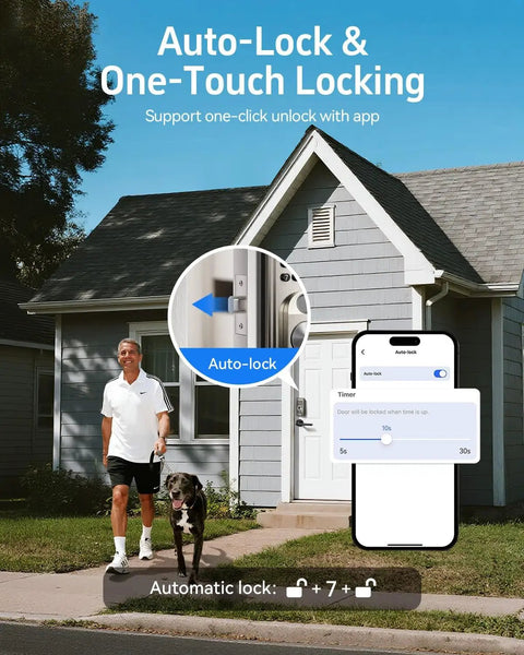 Fingerprint Door Lock Keyless Entry Smart Lock Deadbolt With Electronic Keypad App Control Auto Lock No Drilling Required
