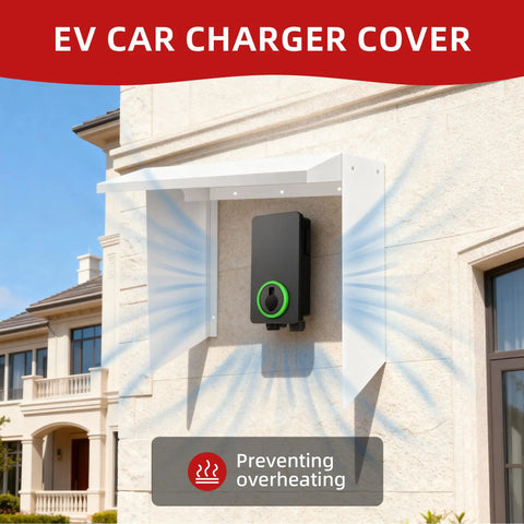 Badass EV Charger Cover Built To Handle Anything Shields Your Electric Vehicle Station From Intense Sun And Hail Universal Wall Mount Fit, preventing overheating.