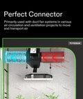 All In One Grow Tent Air Filtration Kit With 6 Inch 440 CFM Inline Fan and 6 Inch Carbon Filter setup in grow tent for airflow