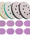 5 Inch Sander Foam Pad Set With 4 Pads And 5 Inch Ceramic Sanding Discs 80 To 1000 Grit 40 Pieces for Random Orbital Sander