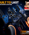 Insulated Wire Terminal Crimp Kit With 45 Types And 315 Pcs, Ratcheting Crimp Tool For AWG 22 10 components displayed