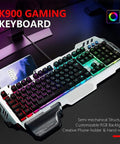 Full Size Mechanical Keyboard And Mouse Combo With Rgb Gaming Backlighting 104 Key Wired Usb Plug And Play Detachable Wrist Rest Tactile Switches Solid Build Ultimate Rig Upgrade For Pc Desktop Gamers showcasing customizable RGB backlighting.