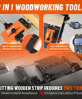 2 In 1 Thin Rip Jig With Feather Board For Table Saw, Reduces Kickback While Cutting Thin Strips, Fits Three Quarter Inch By Three Eighth Inch Slots, Includes Pro Grade Scale For Quick, Accurate Woodworking