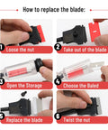 How to replace blade on Long Reach Extension Scraper With 11 Inch Handle And Double Edged Blades For Glass Paint And Tile Removal
