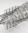 Close-up of Hindenburg LZ129 1 to 1000 Scale Photo Etched Stainless Steel Model Kit showing framework detail with snap fit build.