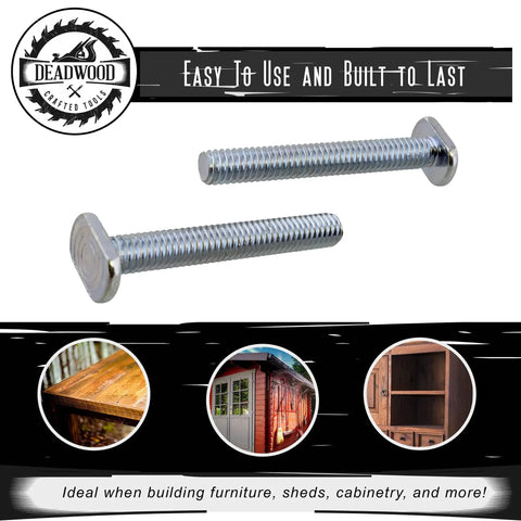 T Slot Bolt Set 20 Pack Two And A Quarter Inch Tee Bolts For Woodworking And T Track Jig Bolts For Router Jigs And Fixtures