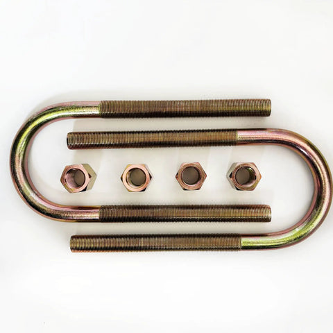 Chevy Rear Ten Inch U Bolt Kit For Sixty To Seventy Two C10 And C20 Trucks With Coil Spring Rear End Complete Three Quarter Inch U Bolts Grade 8 Nuts